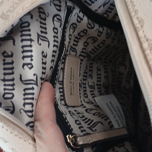 Bnwt Juicy Couture Tan Mini Backpack with Heart Clasp and Monogram Design - Picture 15 of 15